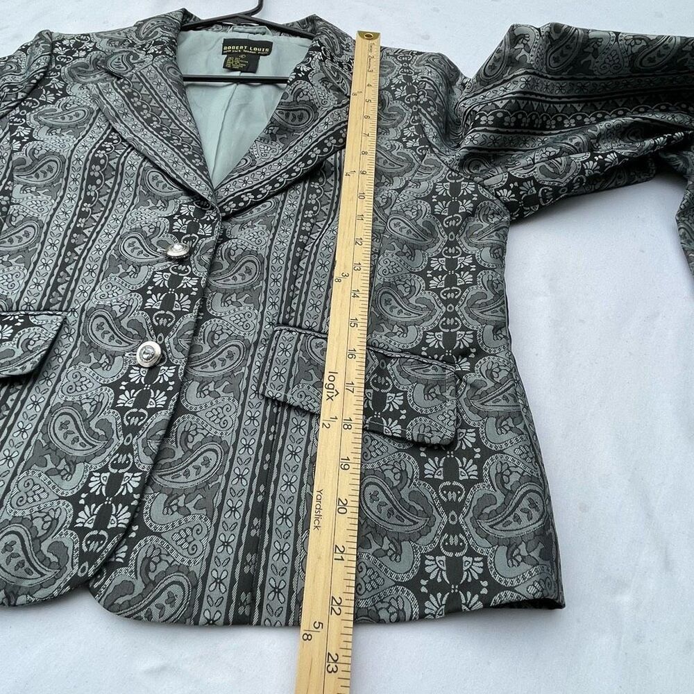 Robert Louis size L  75% silk brocade jacket. Two button front. - Picture 3 of 8